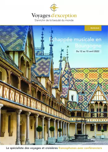 Couverture de la brochure du voyage Échappée musicale en Bourgogne