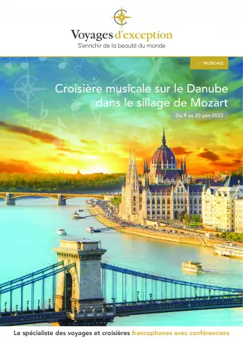 Couverture de la brochure du voyage Croisière musicale sur le Danube dans le sillage de Mozart