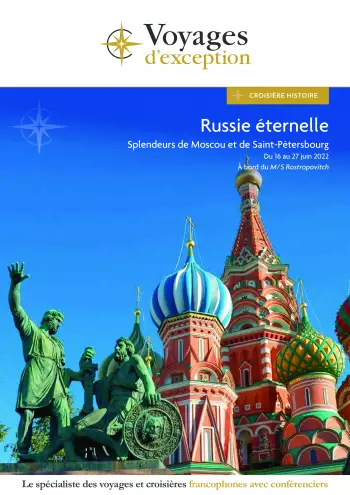Couverture de la brochure du voyage Russie éternelle, splendeurs de Moscou et de Saint-Pétersbourg