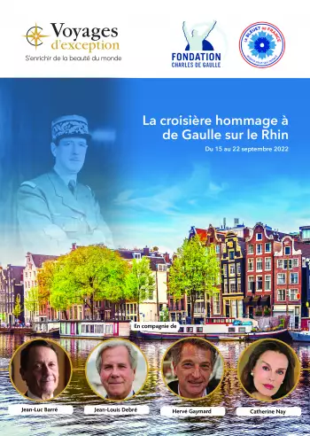 Couverture de la brochure du voyage La croisière hommage à de Gaulle sur le Rhin