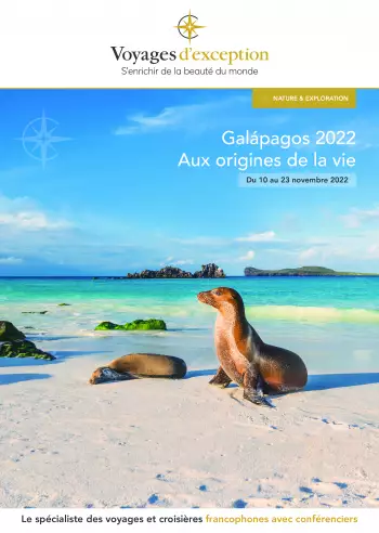 Couverture de la brochure du voyage Galápagos 2022  : Aux origines de la vie