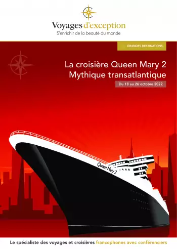 Couverture de la brochure du voyage La croisière Queen Mary 2 : Mythique transatlantique