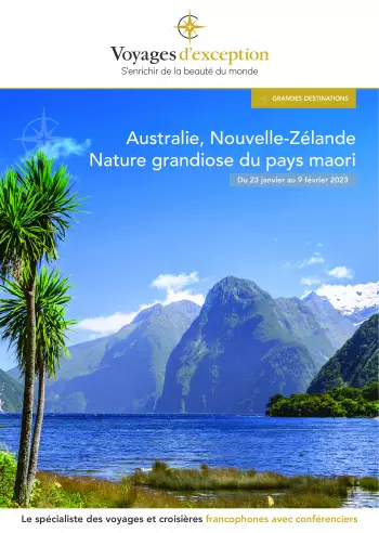 Couverture de la brochure du voyage Australie, Nouvelle-Zélande : Nature grandiose du pays maori