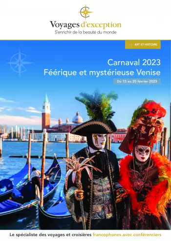 Couverture de la brochure du voyage Carnaval 2023 : Féérique et mystérieuse Venise