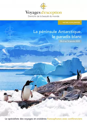 Couverture de la brochure du voyage La péninsule Antarctique, le paradis blanc