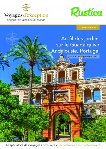 Couverture de la brochure du voyage Croisière Rustica, au fil des jardins sur le Guadalquivir : Andalousie, Portugal
