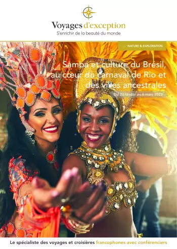 Couverture de la brochure du voyage Samba et culture du Brésil, au cœur du carnaval de Rio et des villes ancestrales