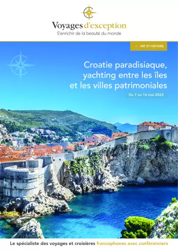 Couverture de la brochure du voyage Croatie paradisiaque, yachting entre les îles et les villes patrimoniales
