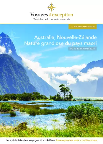 Couverture de la brochure du voyage Australie & Nouvelle-Zélande, Nature grandiose du pays maori