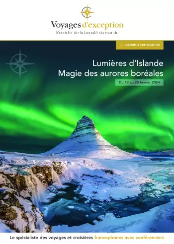 Couverture de la brochure du voyage L'Islande en hiver : magie des aurores boréales