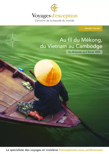 Couverture de la brochure du voyage Au fil du Mékong, du Vietnam au Cambodge