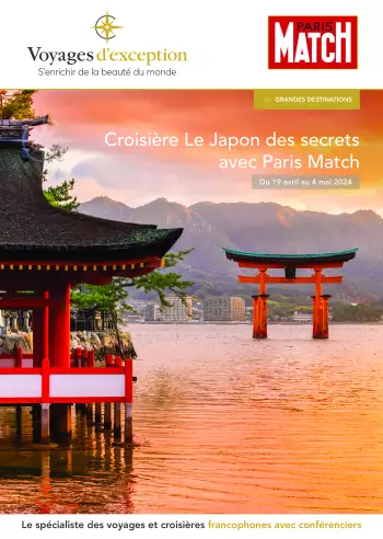 Couverture de la brochure du voyage Croisière Le Japon des secrets avec Paris Match