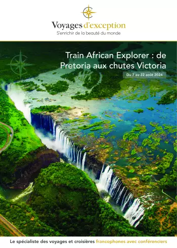 Couverture de la brochure du voyage Train African Explorer: de Pretoria aux chutes Victoria - Afrique du Sud, l'Eswatini, le Mozambique et le Zimbabwe