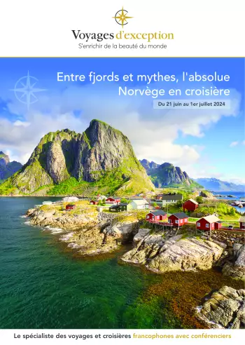 Couverture de la brochure du voyage Entre fjords et mythes, l'absolue Norvège en croisière