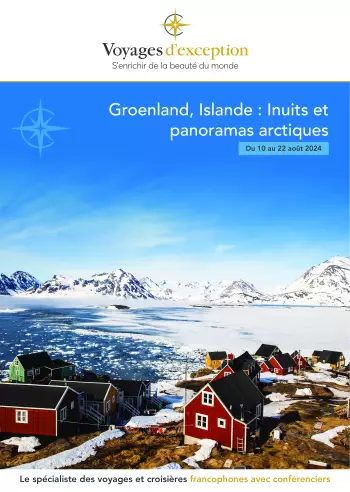 Couverture de la brochure du voyage Groenland, Islande : Inuits et panoramas arctiques