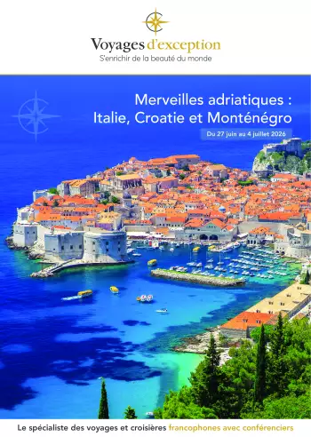 Couverture de la brochure du voyage Merveilles de l'Adriatique : Italie, Croatie et Mont&eacute;n&eacute;gro