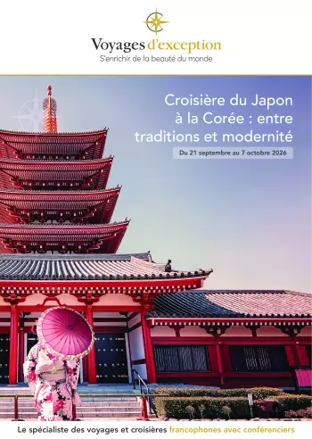 Couverture de la brochure du voyage Croisi&egrave;re du Japon &agrave; la Cor&eacute;e du Sud : entre traditions et modernit&eacute;