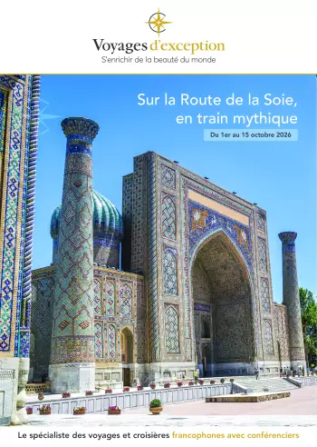 Couverture de la brochure du voyage Sur la Route de la Soie, en train mythique