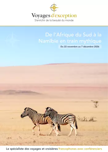 Couverture de la brochure du voyage De l'Afrique du Sud &agrave; la Namibie en train mythique