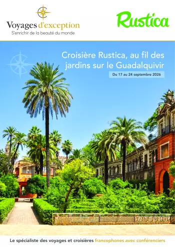 Couverture de la brochure du voyage Au fil des jardins sur le Guadalquivir avec Alain Baraton