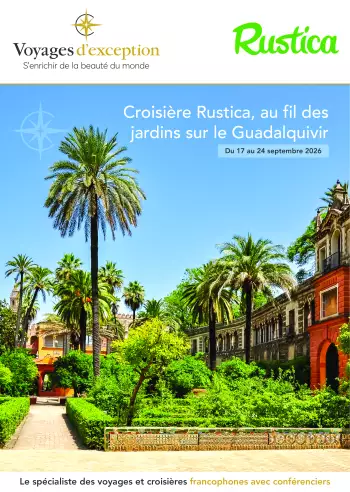 Couverture de la brochure du voyage Au fil des jardins sur le Guadalquivir avec Alain Baraton