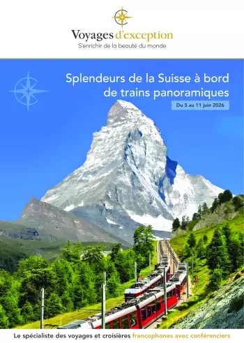 Couverture de la brochure du voyage Splendeurs de la Suisse &agrave; bord de trains panoramiques