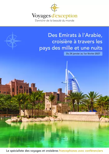 Couverture de la brochure du voyage Des &Eacute;mirats &agrave; l'Arabie, croisi&egrave;re &agrave; travers les pays des mille et une nuits