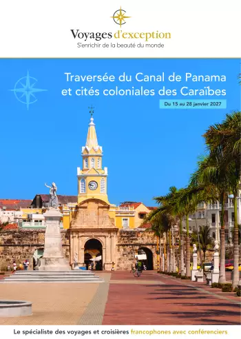 Couverture de la brochure du voyage Travers&eacute;e du Canal de Panama et cit&eacute;s coloniales des Cara&iuml;bes