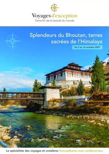 Couverture de la brochure du voyage Splendeurs du Bhoutan, terres sacr&eacute;es de l&rsquo;Himalaya