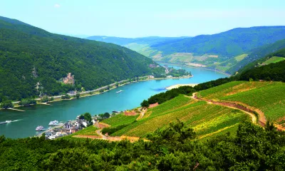 Vue panoramique sur le Rhin, Rüdesheim - Allemagne