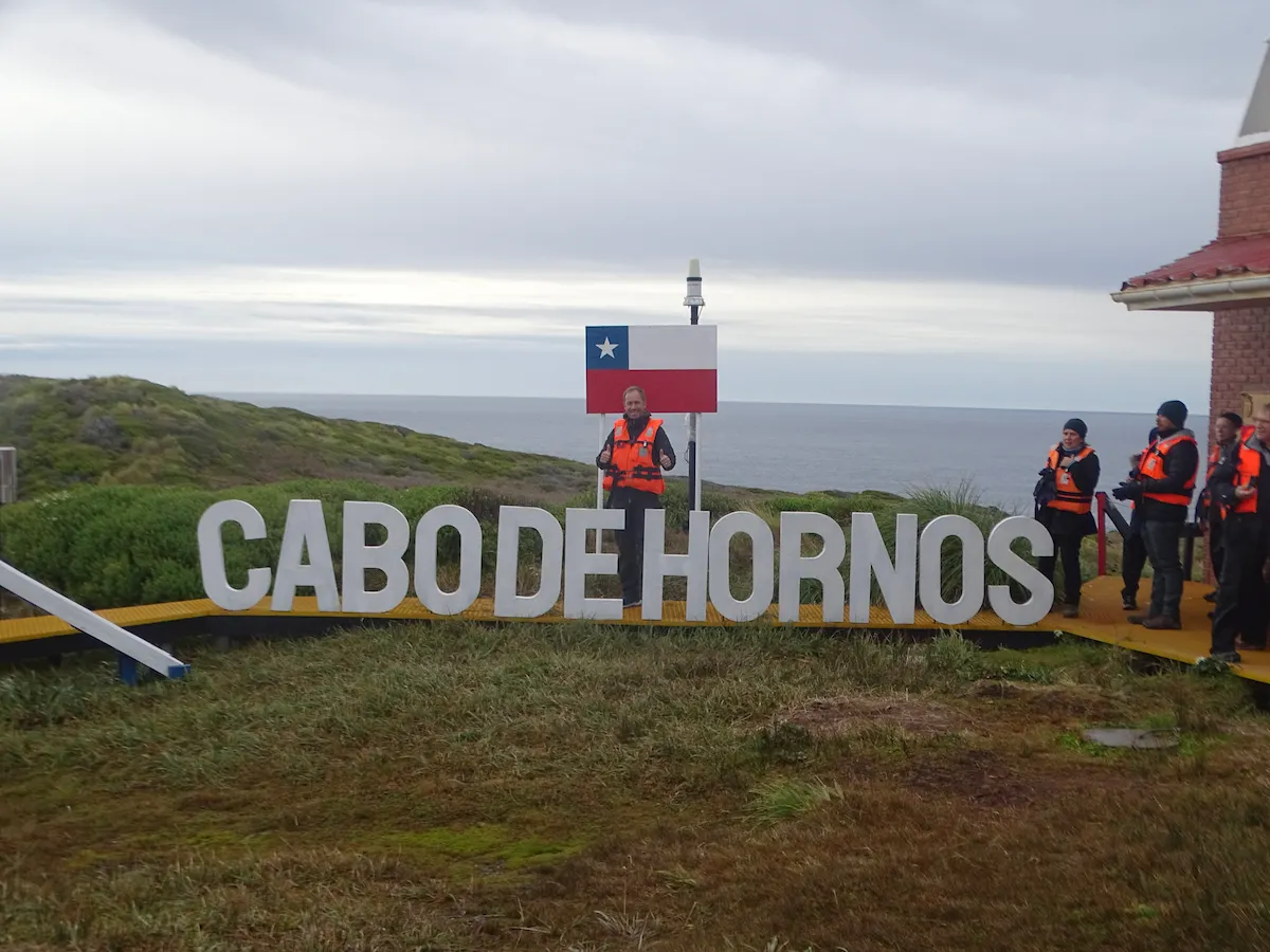 Des passagers sur le cap Horn