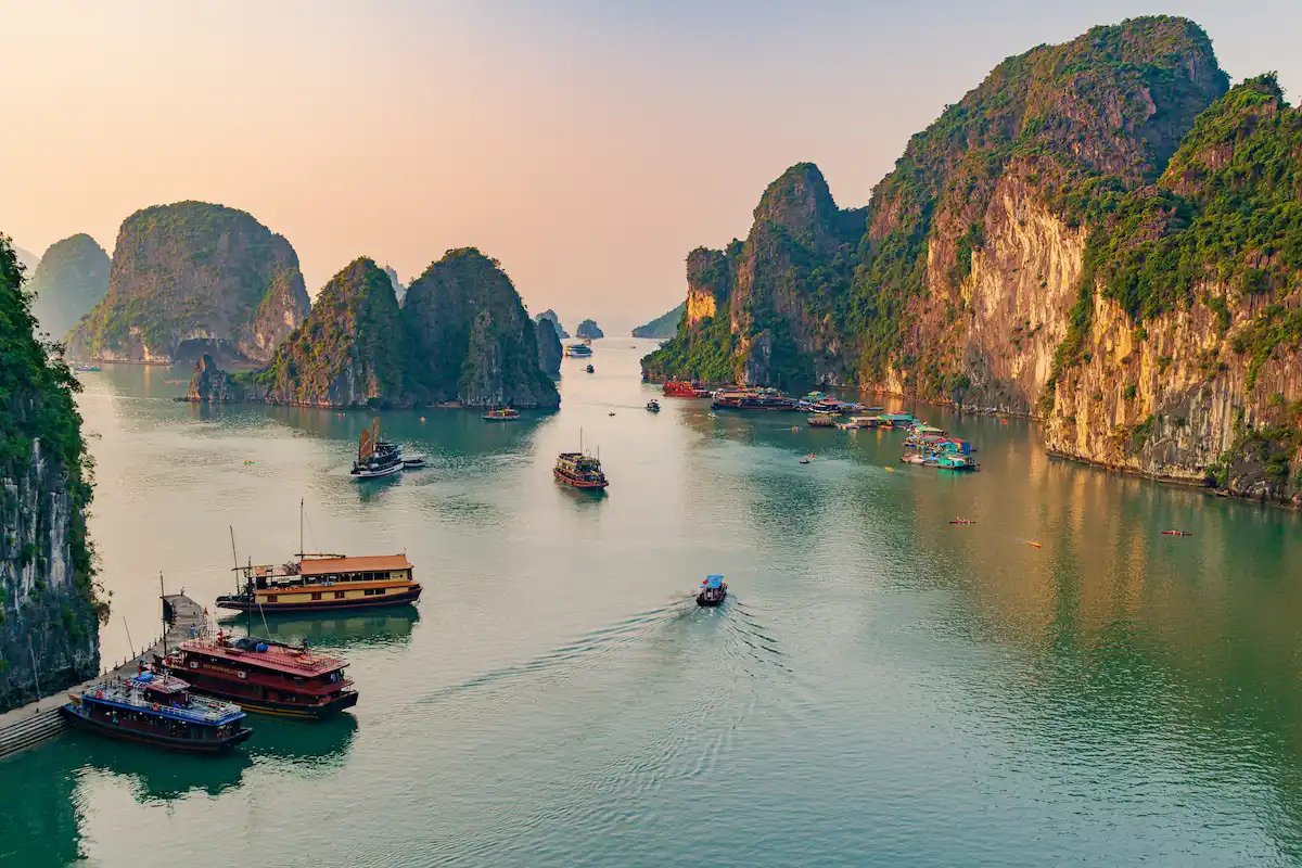 Vue sur la baie d'Halong