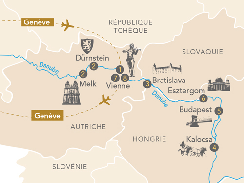 Croisière Danube et Merveilles au départ de Genève