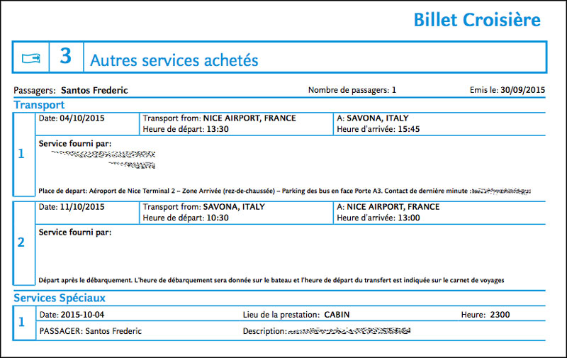 Les autres services achetés