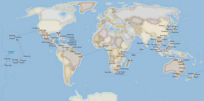 Croisière longue d'Oceania Cruises