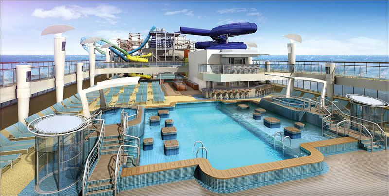 Jeux d'eau sur le Norwegian Escape
