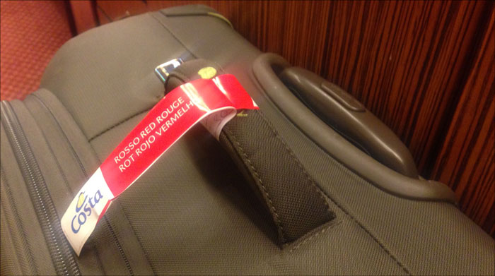 Etiquette valise dernier jour de croisière