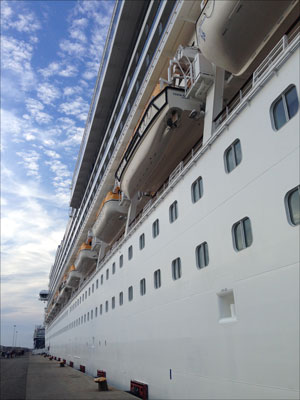 Hauteur d'un navire de croisière