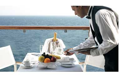 Livraison champagne en cabine balcon