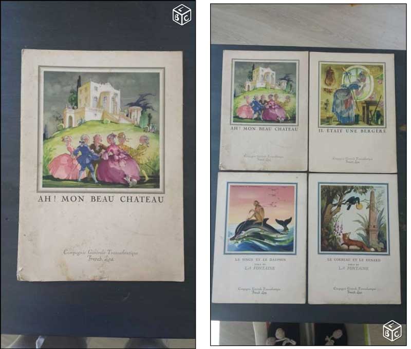 Menus des bateaux de croisière