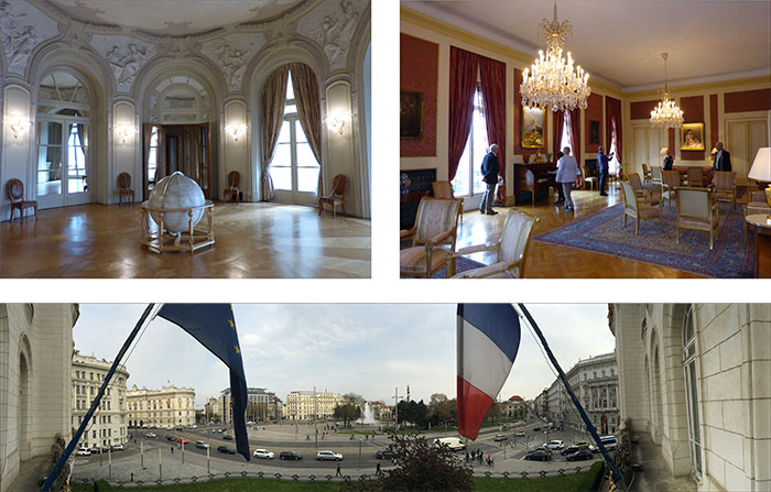 Visite de l'ambassade de France à Vienne en Autriche